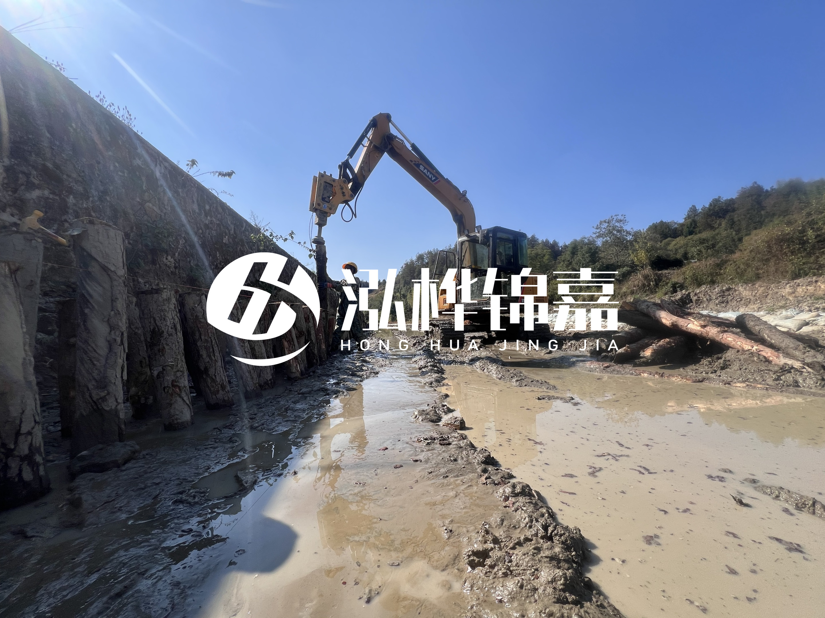 河里打樁起什么作用-河道里打木樁好還是水泥樁好？